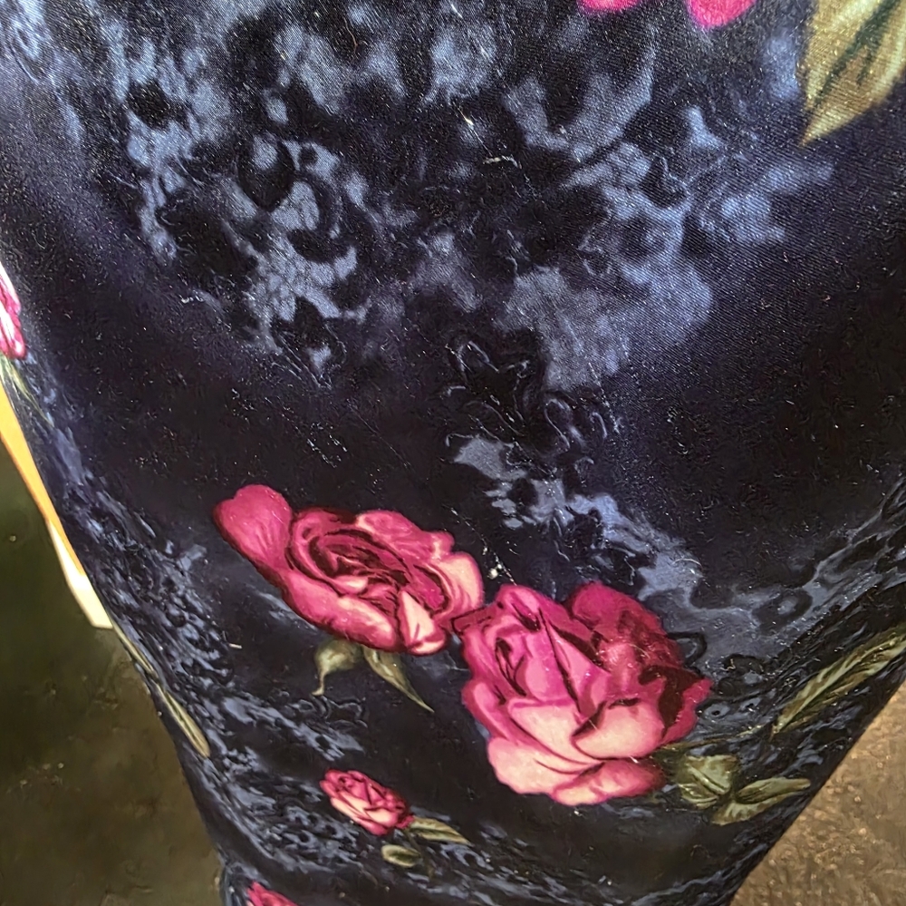 Vintage Whimsigoth Y2K Floral Satin Slip Dress Secret Treasures Blue & Pink - Picture 7 of 16